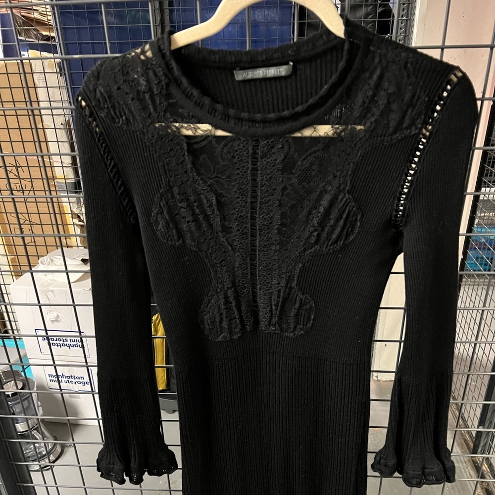 Black lace dress